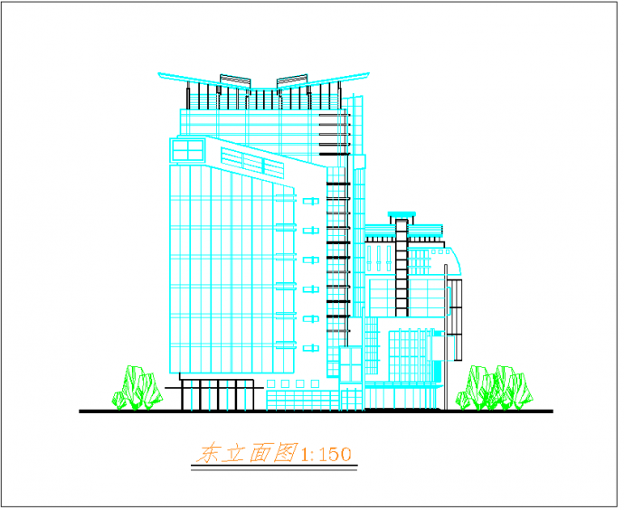某地风云大酒店建筑施工图CAD图纸_图1