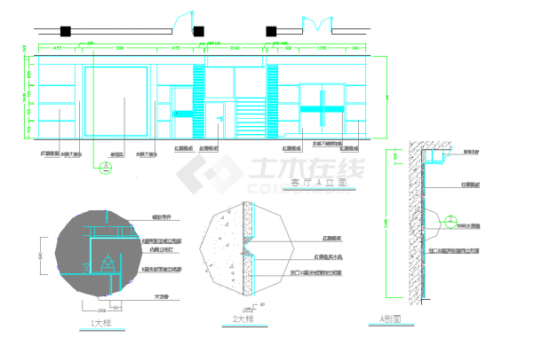 某地多层别墅家装图CAD图纸-图二