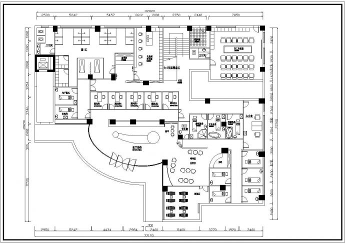 【最新】某美容院全套室内设计方案CAD图纸_图1