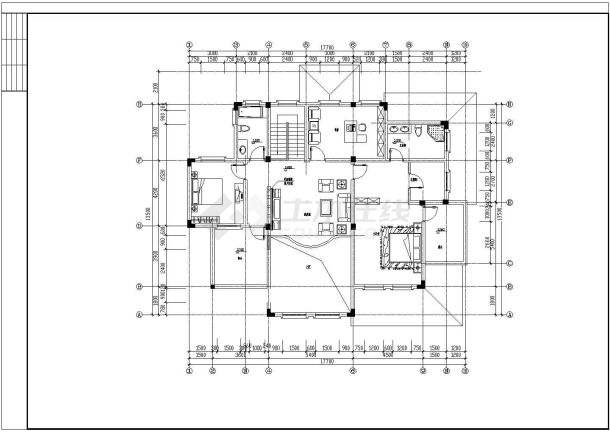 欧式别墅设计装修图CAD图纸-图一