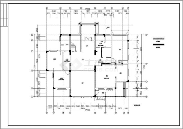 欧式别墅设计装修图CAD图纸-图二