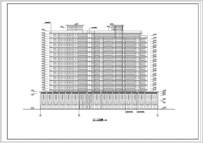 某地宾馆建筑大楼平面设计cad施工图_图1