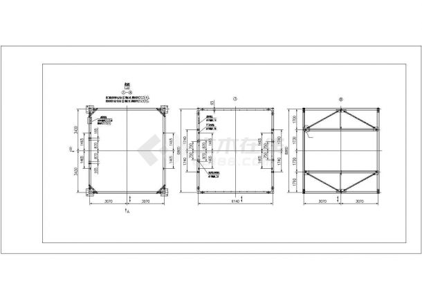 杭州某立体车库钢结构外框架及节点构造详图-图一