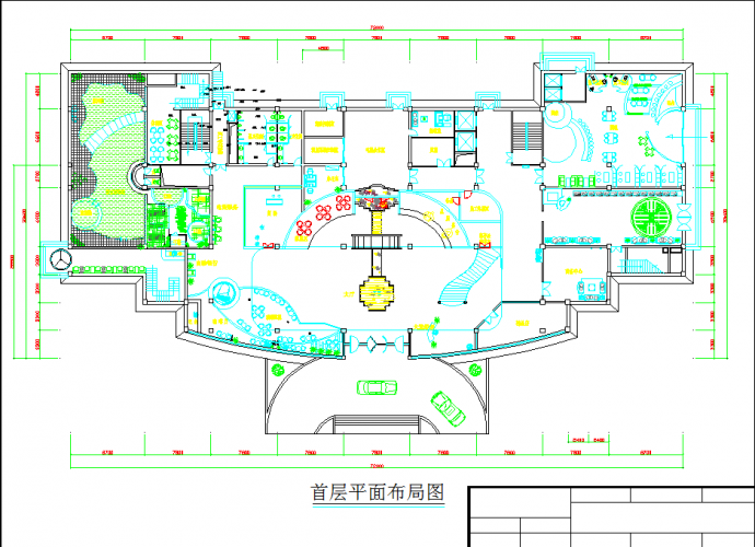 某地酒店平面设计图CAD图纸_图1