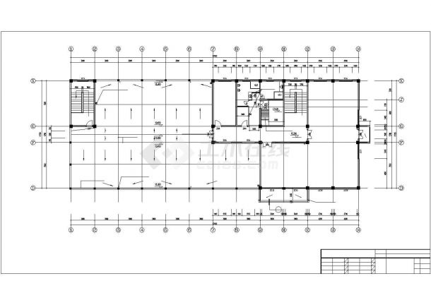 某四层局部五层办公楼建筑施工图，共13张图纸-图二