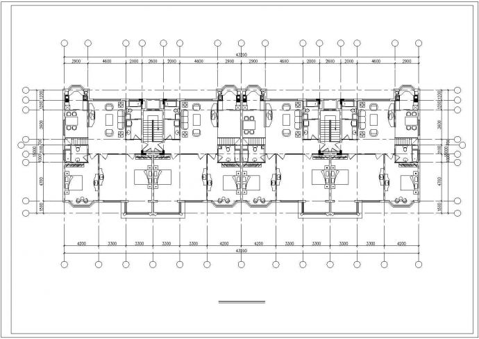 泉州市绿色花园小区9100平米12层框混住宅楼平立剖面设计CAD图纸_图1