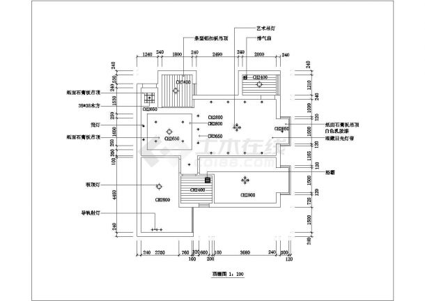 徐州市某小区120平米户型全套装修施工设计CAD图纸-图一