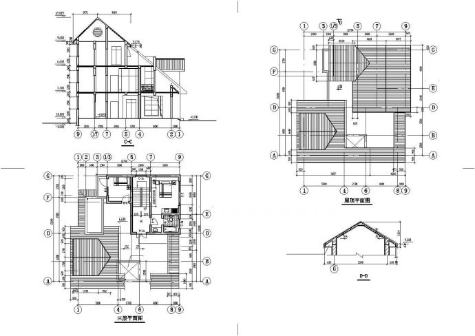 珠海市某现代化村镇190平米2层砖混结构单体别墅建筑设计CAD图纸_图1