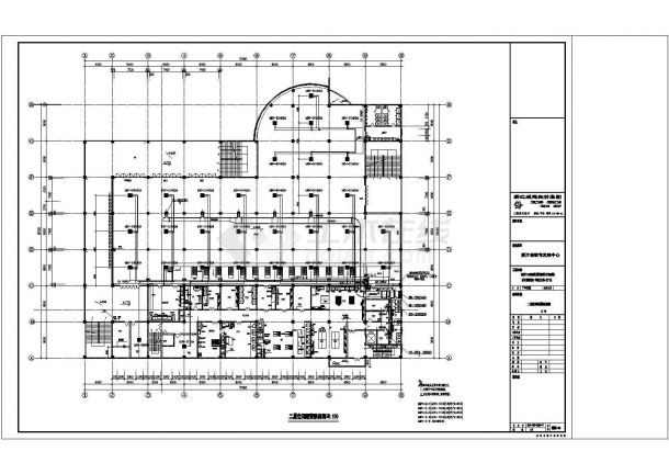某高教园区后勤服务中心大楼空调平面设计cad施工图-图一