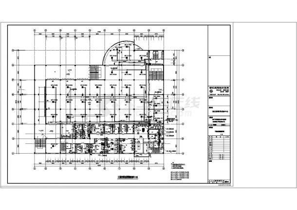 某高教园区后勤服务中心大楼空调平面设计cad施工图-图二