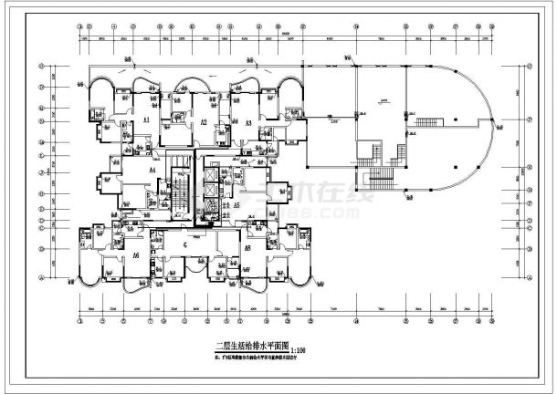 某34560㎡地上31层、地下1层仪表厂集资楼给排水施工图-图二