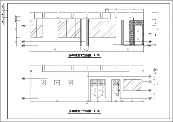 启东市某连锁私立幼儿园CAD平立剖面施工图_图1
