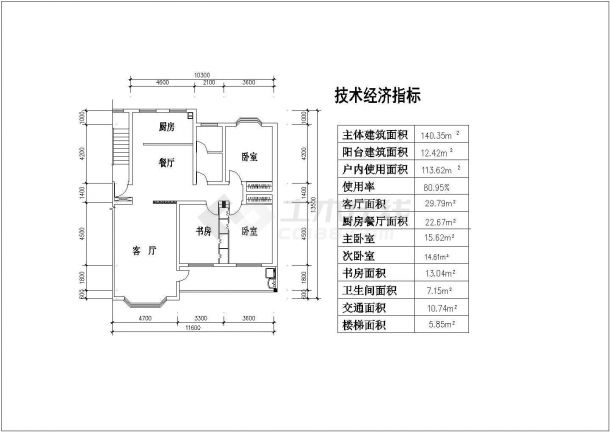 沧州某小区80-130平米热门户型设计CAD图纸（共21张）-图一