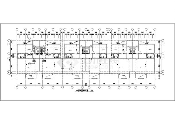 长沙市某小区3100平米6层砖混结构住宅楼平立剖面设计CAD图纸-图二