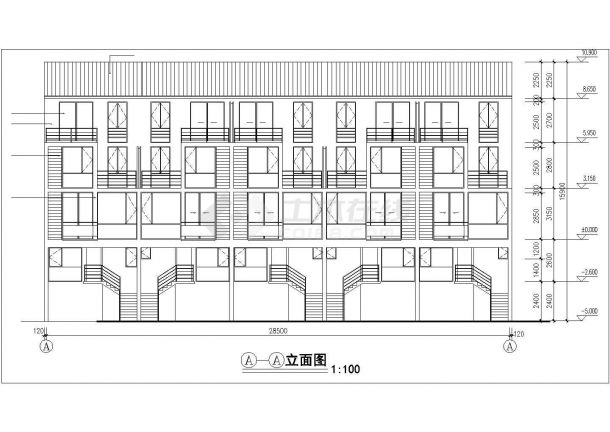 溧阳市银宏花苑小区三层砖混结构住宅楼全套建筑设计CAD图纸-图一