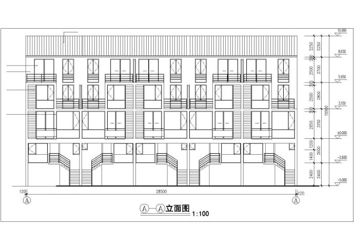 溧阳市银宏花苑小区三层砖混结构住宅楼全套建筑设计CAD图纸_图1