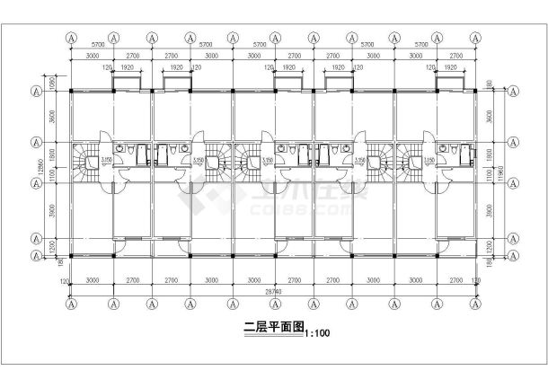 溧阳市银宏花苑小区三层砖混结构住宅楼全套建筑设计CAD图纸-图二