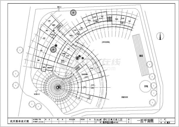 福建省福州市红博智能全纳幼儿院改建装修设计CAD图-图二
