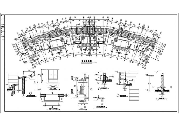5100平米7层混合结构住宅楼全套建筑设计CAD图纸（含半地下室层）_图1