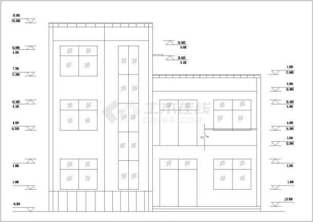 540平米3层砖混结构民居住宅楼建筑设计CAD图纸（含效果图）-图二
