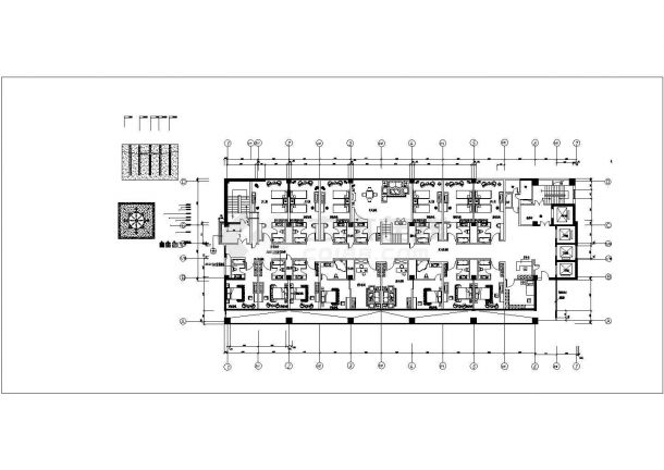1.4万平米22层剪力墙结构商住公寓楼平面设计CAD图纸（含效果图）-图二