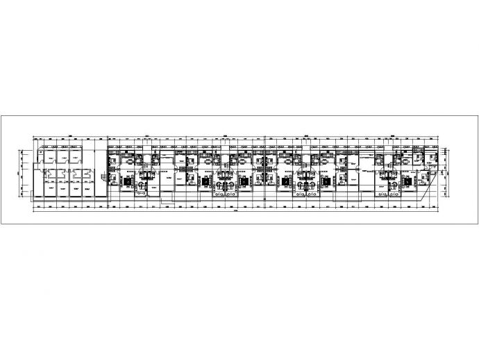 4200平米左右7层框混结构沿街商住楼平立面设计CAD图纸（底层商用）_图1