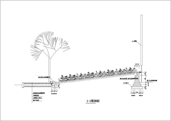 江苏省南通市謇公湖公园内道路铺装及绿化景观设计CAD图_图1