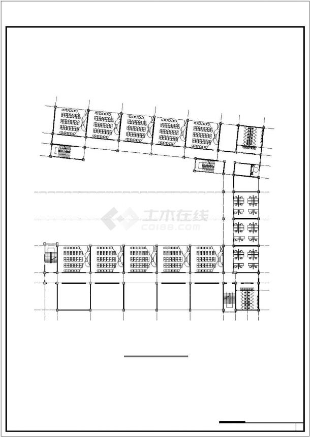 南京市中小学五层教学楼建筑设计方案图-图二