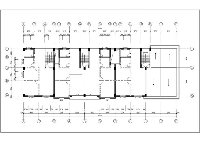 重庆市某居住区4100平米7层框混结构住宅楼全套建筑设计CAD图纸_图1