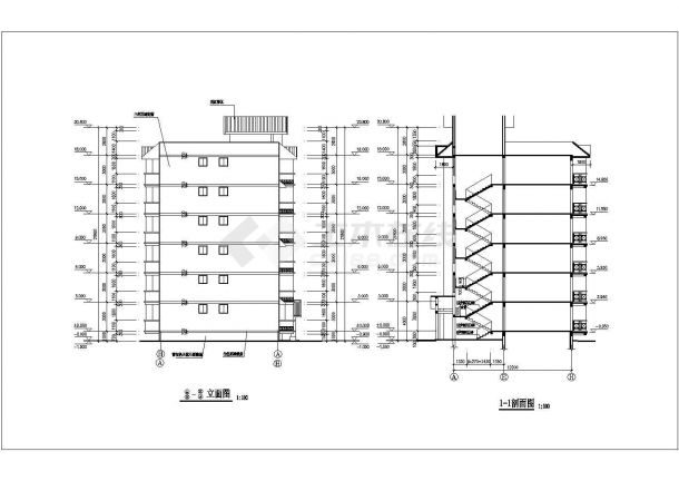 济南市某小区1800平米6层砖混结构民居住宅楼建筑设计CAD图纸-图二