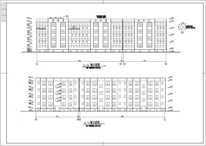 青岛市某小区1700平米4层砖混结构住宅楼建筑设计CAD图纸_图1