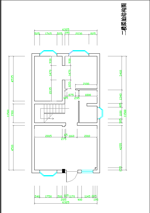 某地三层别墅室内装修图CAD图纸_图1
