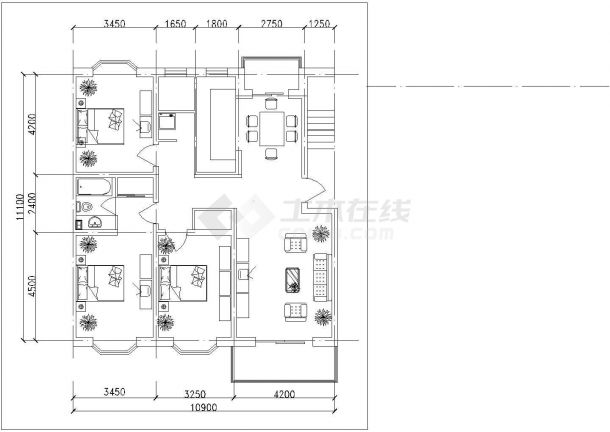 南昌市翔宇花园小区经典热门的平面户型设计CAD图纸（共45张）-图二