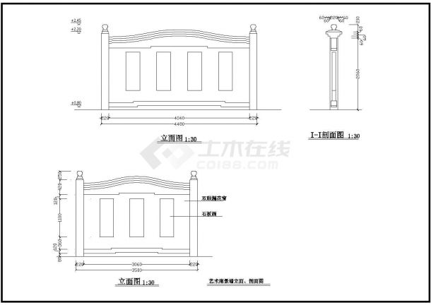 云南省昆明市某花洲古渡装修设计CAD图-图一