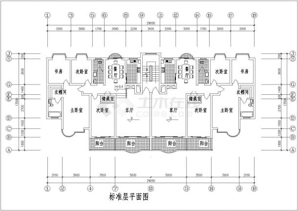 郑州市侨爱山庄小区经典热门的平面户型设计CAD图纸（9张）-图一