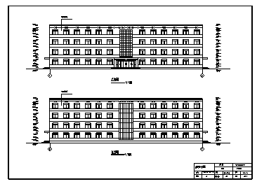 某市某四层框架结构学院办公楼建筑施工cad图(含计算书，任务书)-图二