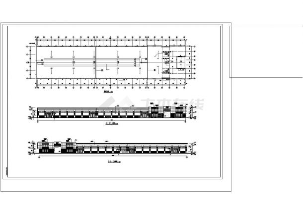 2层3900平米排架结构蔬菜交易市场建筑施工图—-图二