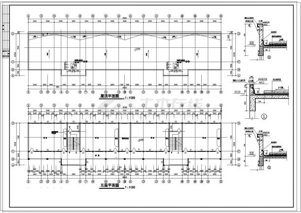 长沙市某地方中学建筑方案CAD布置图-图二