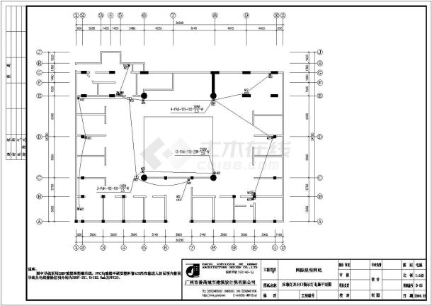 安阳市某乡镇网际星空网吧施工装修设计CAD图-图二