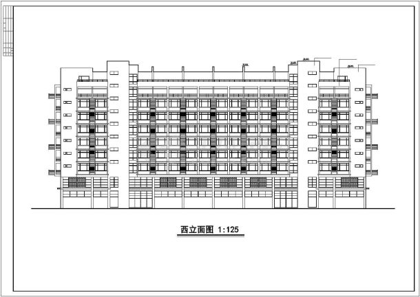 商丘市燕韵花园小区9层框架结构住宅楼建筑设计CAD图纸（含阁楼）-图二