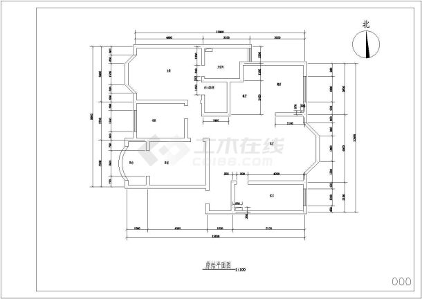 上饶市某高档小区业主整套详细家装设计cad方案施工图-图一