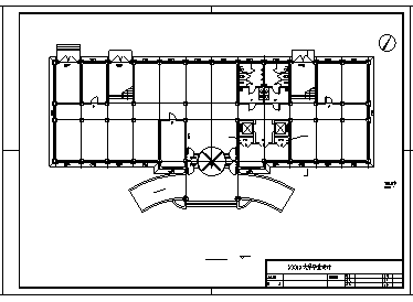 某四层职工大学办公楼建筑施工cad图(含计算书，施工组织设计)-图一