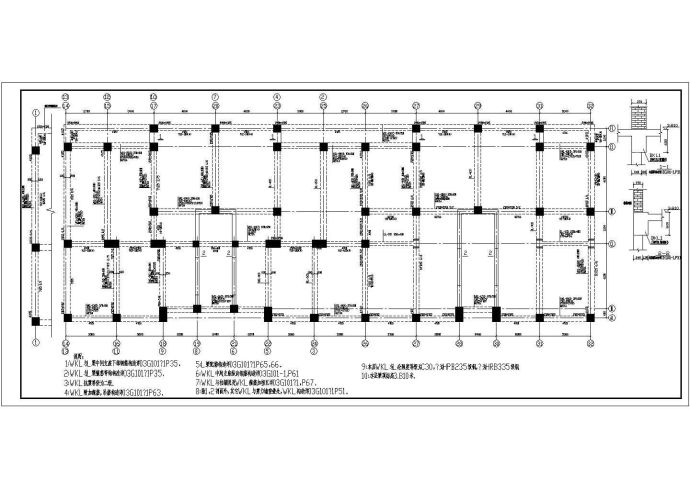 龙馨佳苑住宅楼底框结构cad施工建筑图（含平面图，效果图）_图1