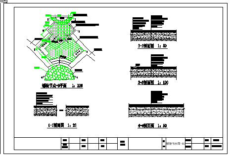 唐山煤河带状公园园林景观设计cad施工图-图二