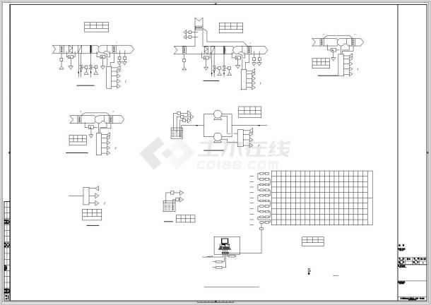 徐州市某市政单位8层办公楼弱电系统全套设计CAD图纸-图二