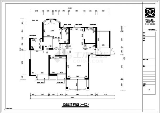 某世纪城跃层公寓建筑设计cad施工图-图一