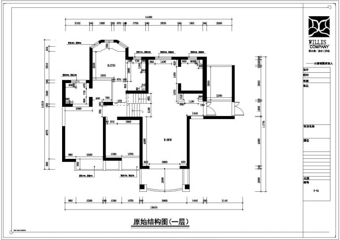某世纪城跃层公寓建筑设计cad施工图_图1