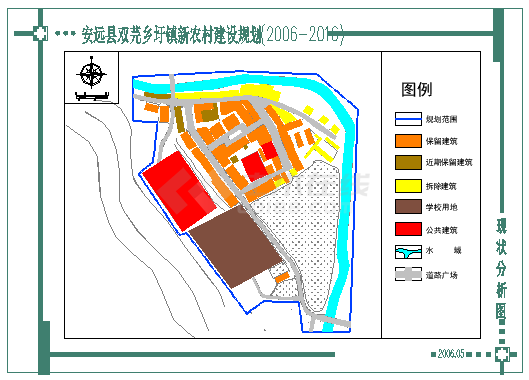 圩镇新农村建设规划整套cad设计图纸-图二