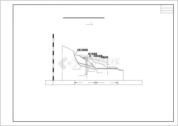 承德市某大型风景区抗滑桩滑坡治理工程全套设计CAD图纸-图一