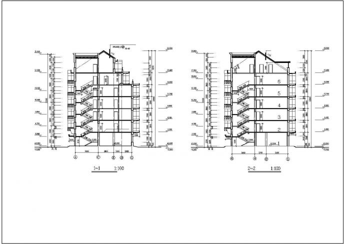 7000平米6层框混结构住宅楼建筑设计CAD图纸（含阁楼层/底层商用）_图1
